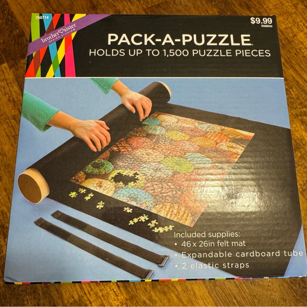 Hobby Lobby Pack-A-Puzzle with Black Felt Mat